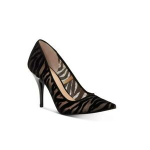 INC Black Zebra Mesh Kaimi Pointed Toe Stiletto Dress Pump, NIB, SZ 7